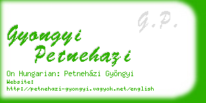 gyongyi petnehazi business card